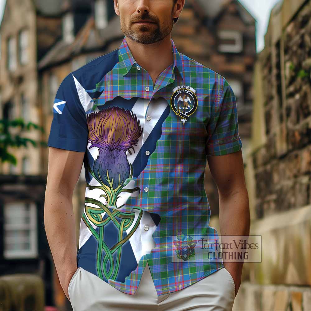 Ralston Tartan Family Crest Hawaiian Shirt Scottish Thistle Celtic Inspired - Tartan Vibes Clothing