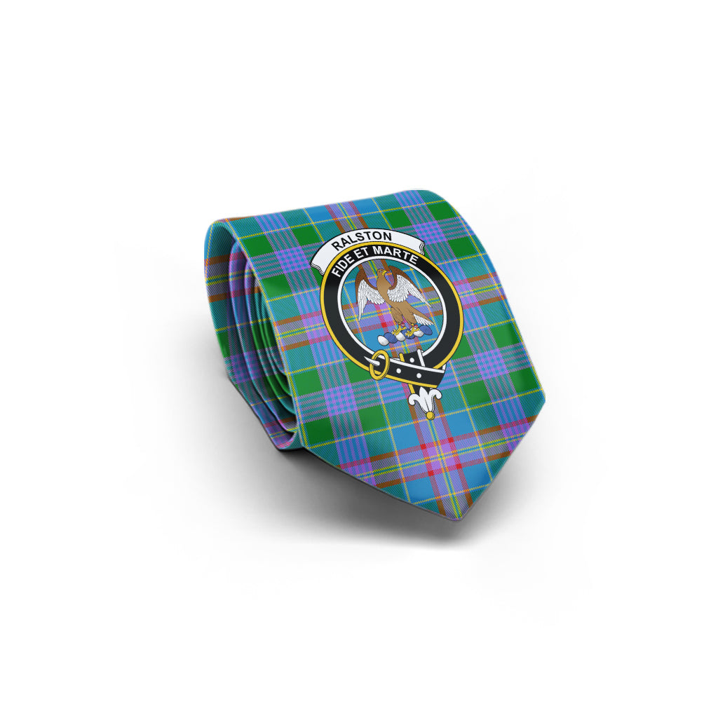 Ralston Tartan Classic Necktie with Family Crest - Tartan Vibes Clothing