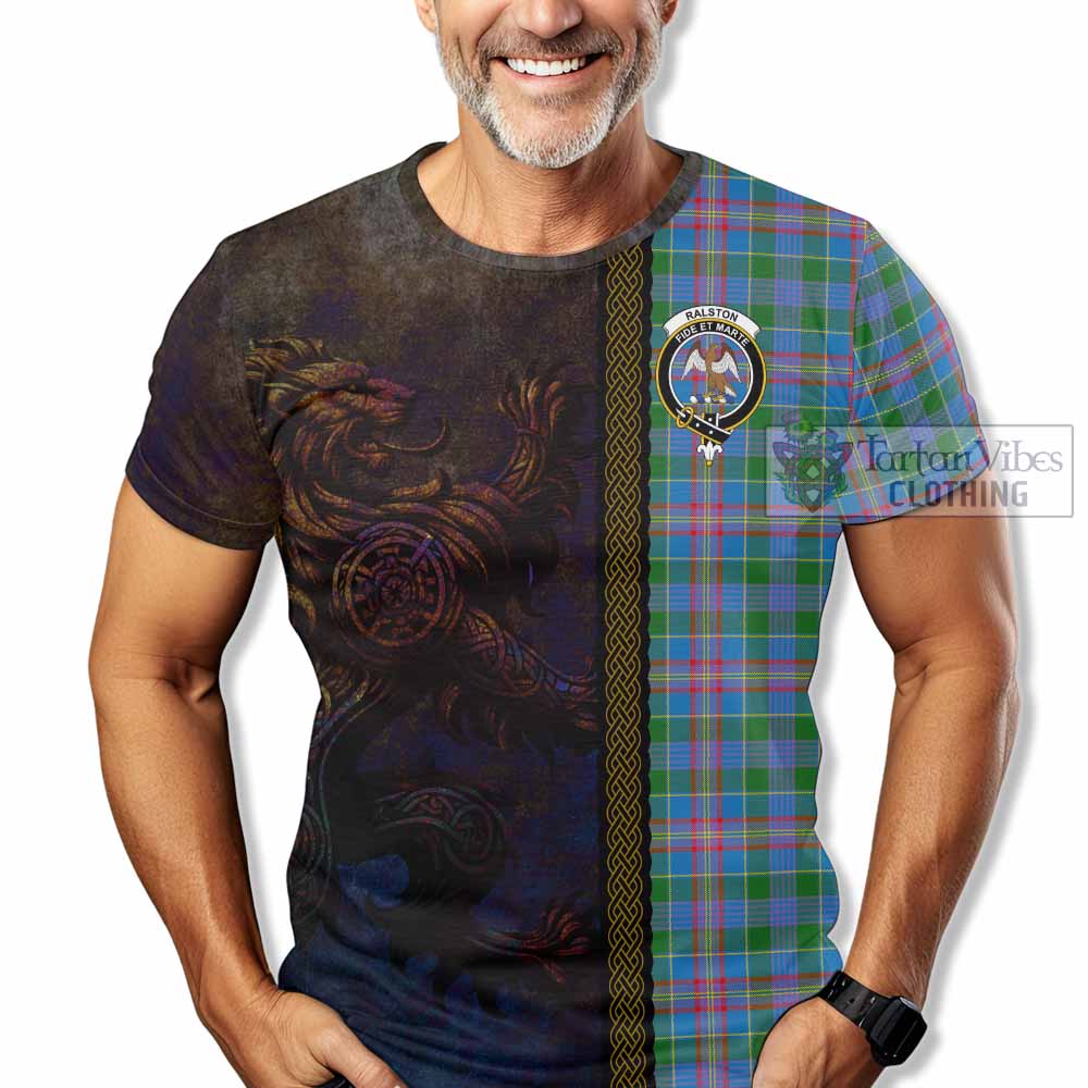 Ralston Tartan Family Crest T-Shirt Alba Gu Brath Be Brave Lion Ancient Style - Tartan Vibes Clothing