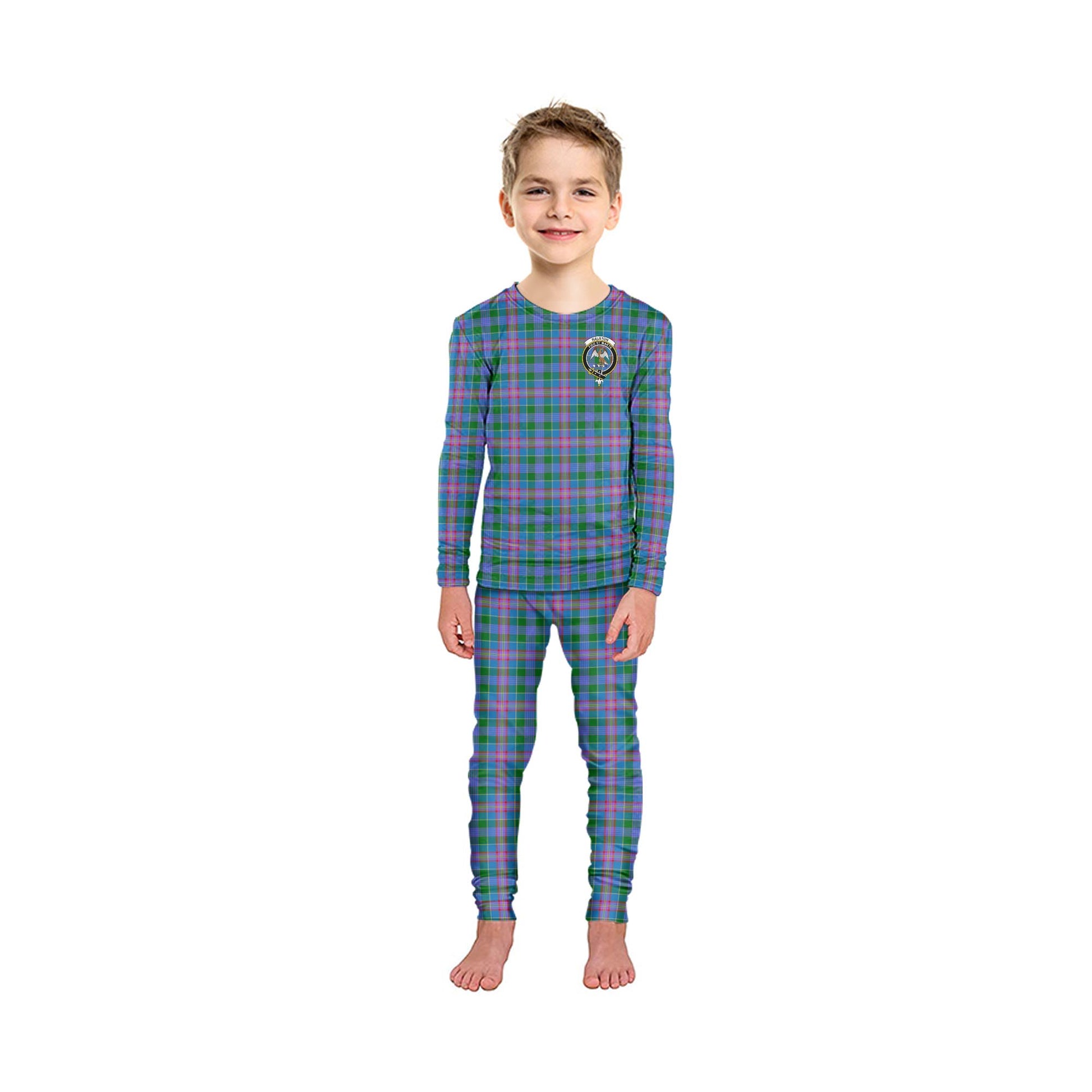 Ralston Tartan Pajamas Family Set with Family Crest - Tartanvibesclothing