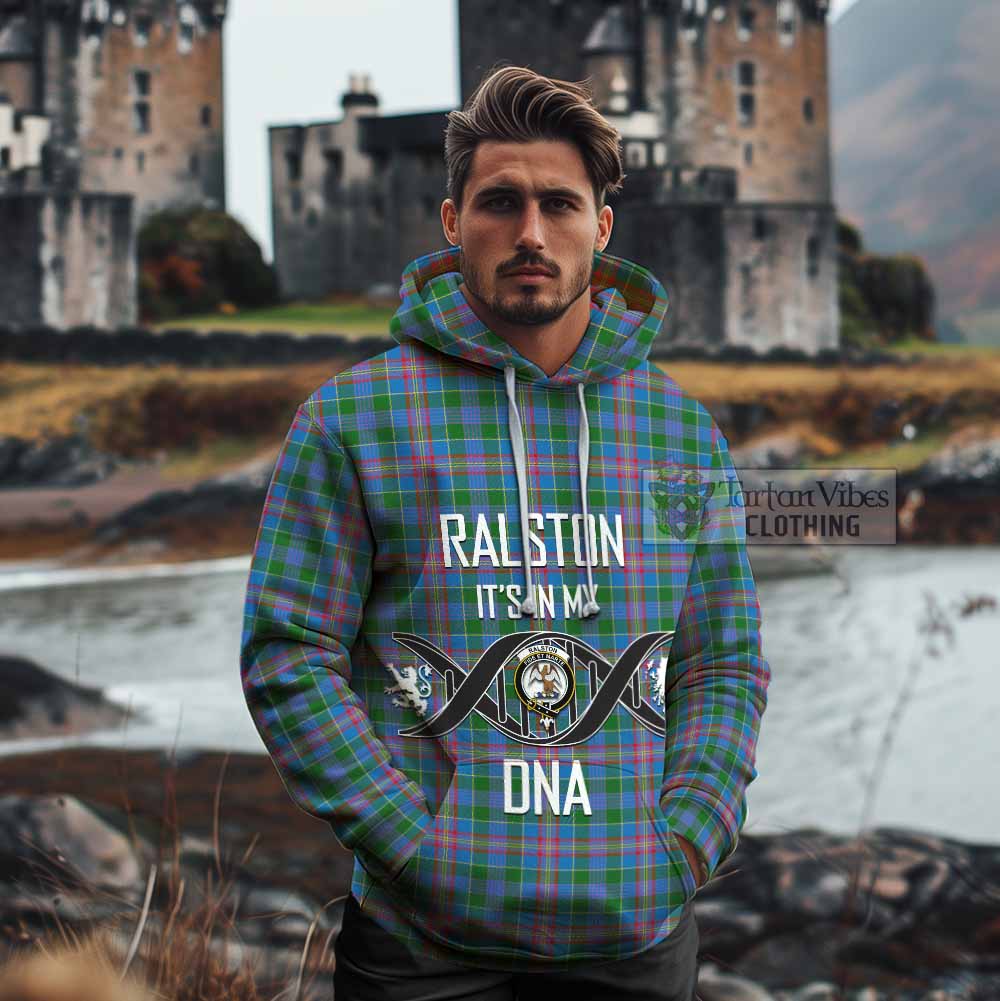 Tartan Vibes Clothing Ralston Tartan Cotton Hoodie with Family Crest DNA In Me Style