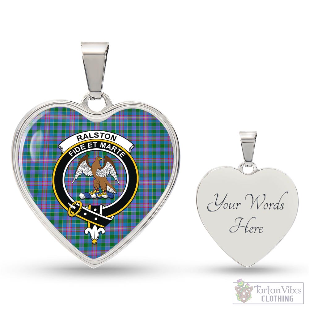 Tartan Vibes Clothing Ralston Tartan Heart Necklace with Family Crest