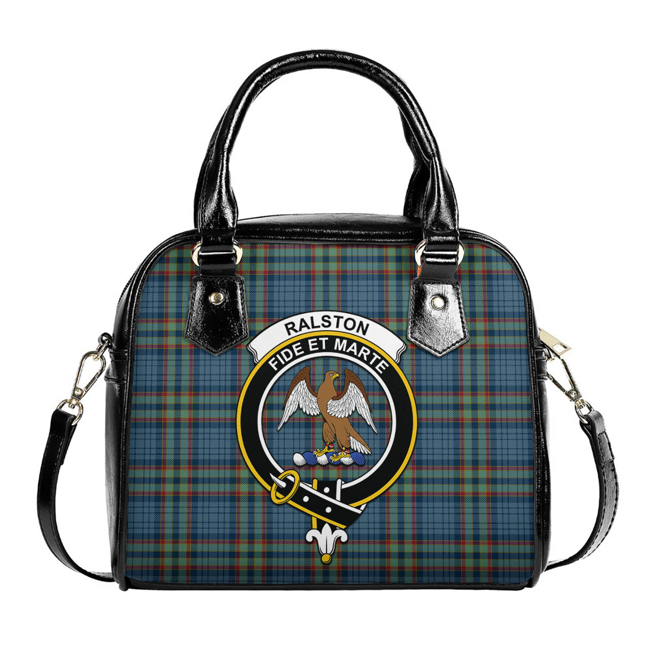 Ralston UK Tartan Shoulder Handbags with Family Crest One Size 6*25*22 cm - Tartanvibesclothing