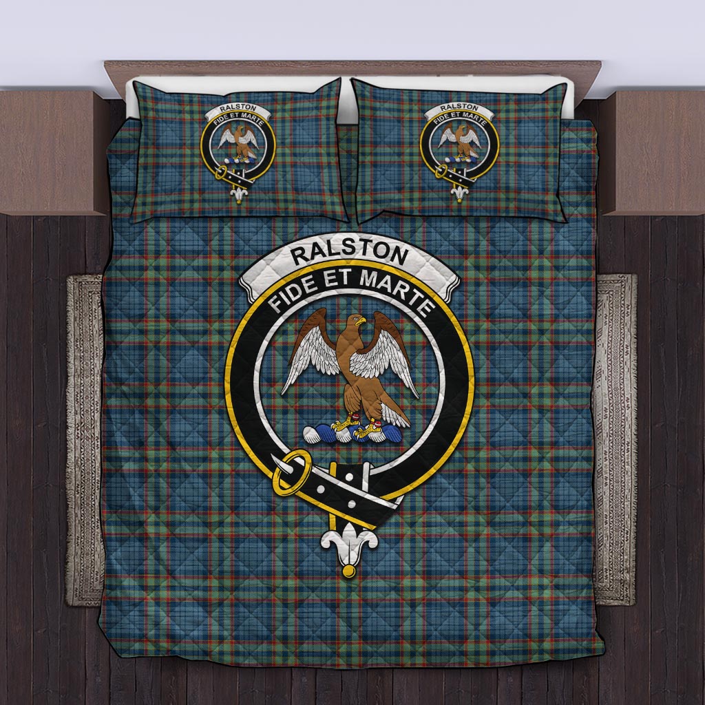 Ralston UK Tartan Quilt Bed Set with Family Crest