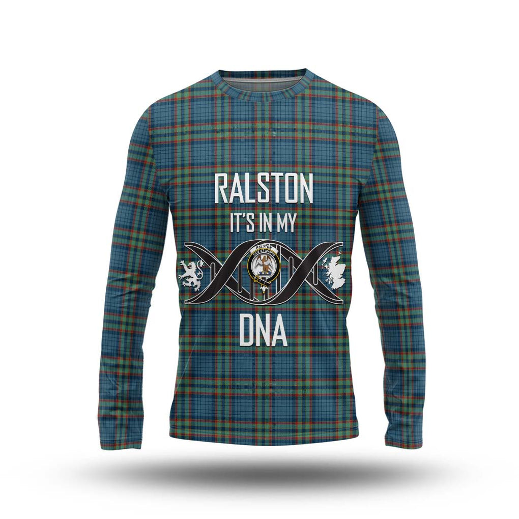 Ralston UK Tartan Long Sleeve T-Shirt with Family Crest DNA In Me Style Unisex - Tartanvibesclothing Shop