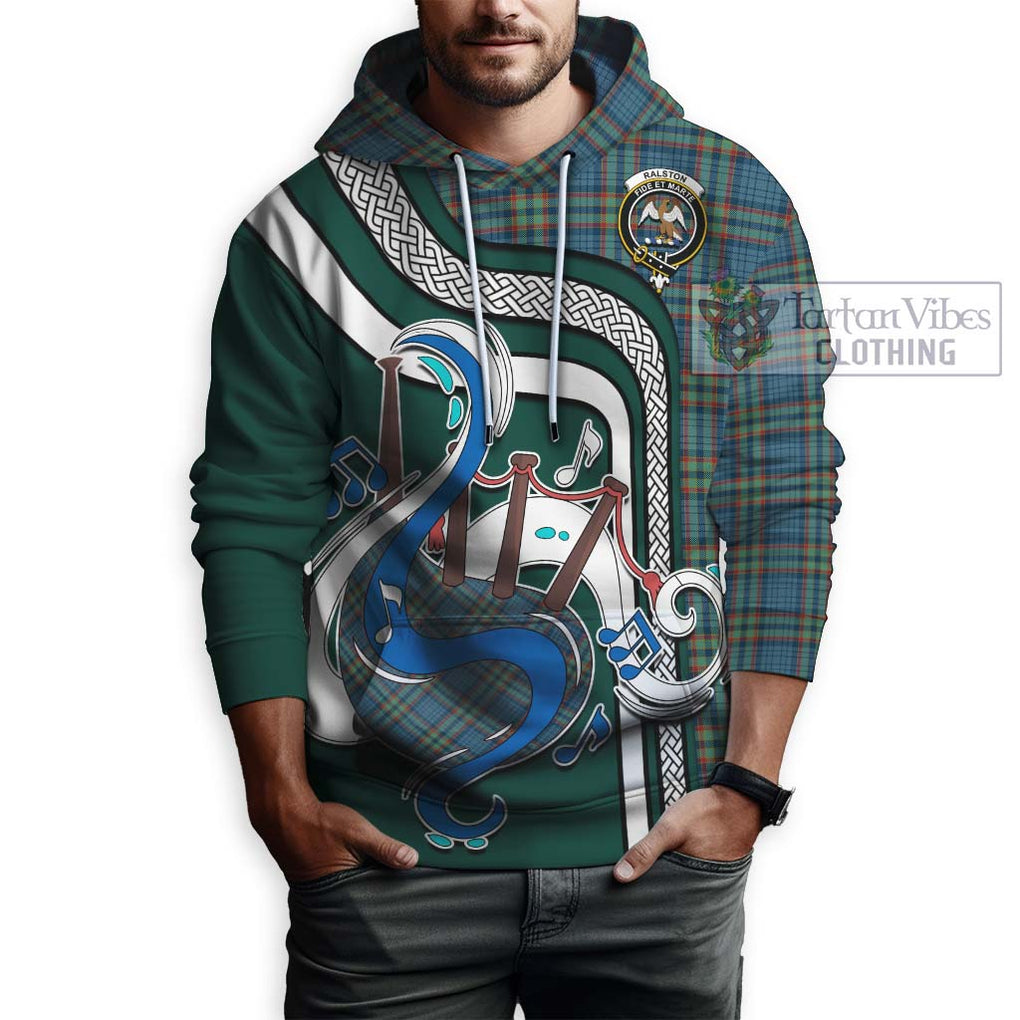 Ralston UK Tartan Hoodie with Epic Bagpipe Style Zip Hoodie - Tartanvibesclothing Shop