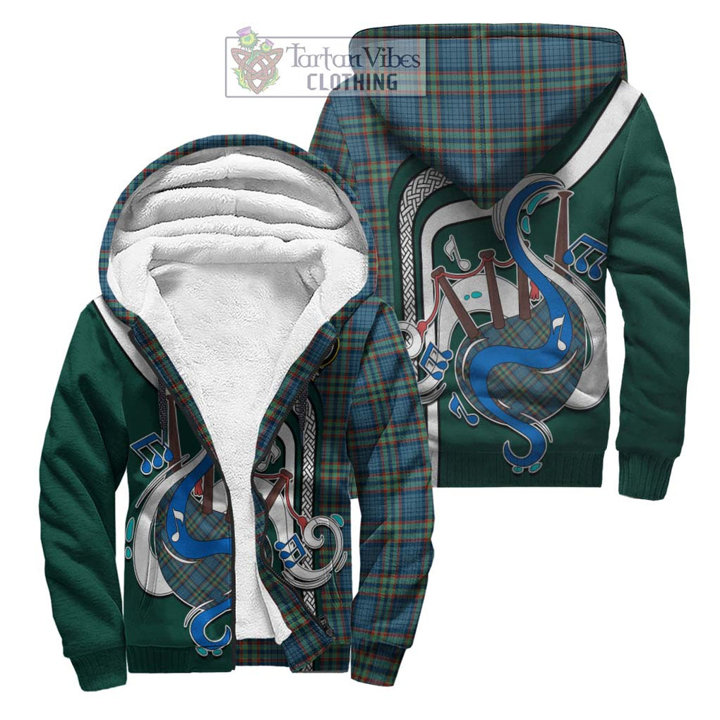 Ralston UK Tartan Sherpa Hoodie with Epic Bagpipe Style Unisex S - Tartanvibesclothing Shop