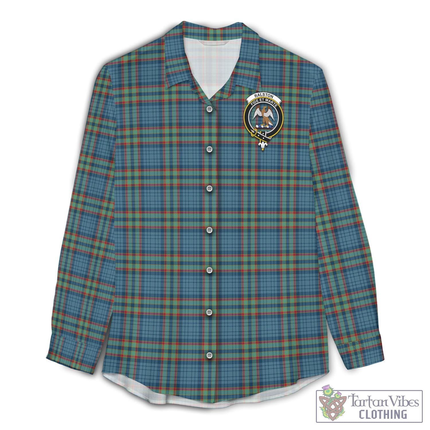 Tartan Vibes Clothing Ralston UK Tartan Womens Casual Shirt with Family Crest