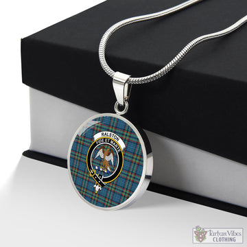 Ralston UK Tartan Circle Necklace with Family Crest