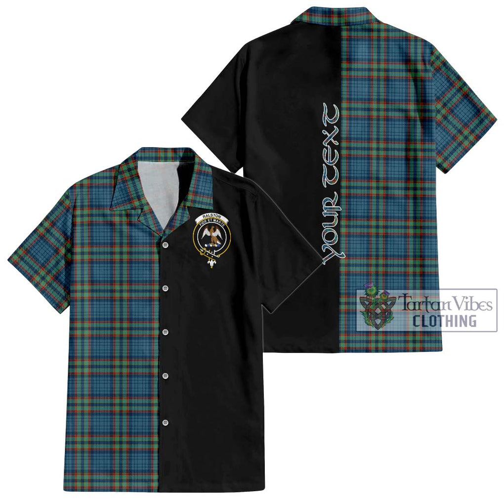 Ralston UK Tartan Short Sleeve Button Shirt with Family Crest and Half Of Me Style Kid - Tartanvibesclothing Shop