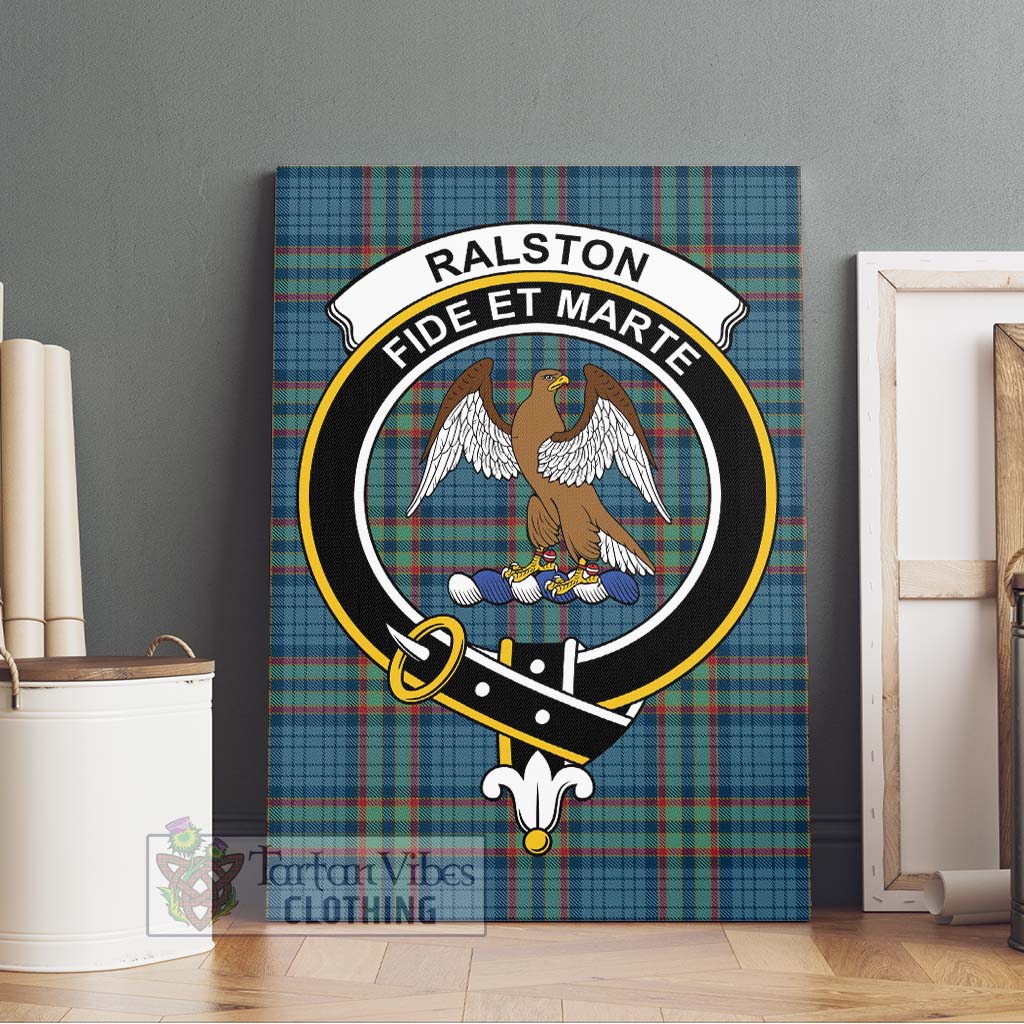 Tartan Vibes Clothing Ralston UK Tartan Canvas Print Wall Art with Family Crest