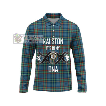 Ralston UK Tartan Long Sleeve Polo Shirt with Family Crest DNA In Me Style