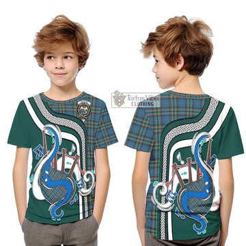 Ralston UK Tartan Kid T-Shirt with Epic Bagpipe Style