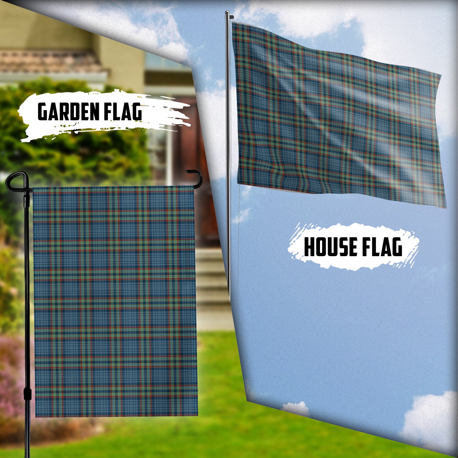 Ralston UK Tartan Flag Garden Flag (Vertical) - Tartan Vibes Clothing