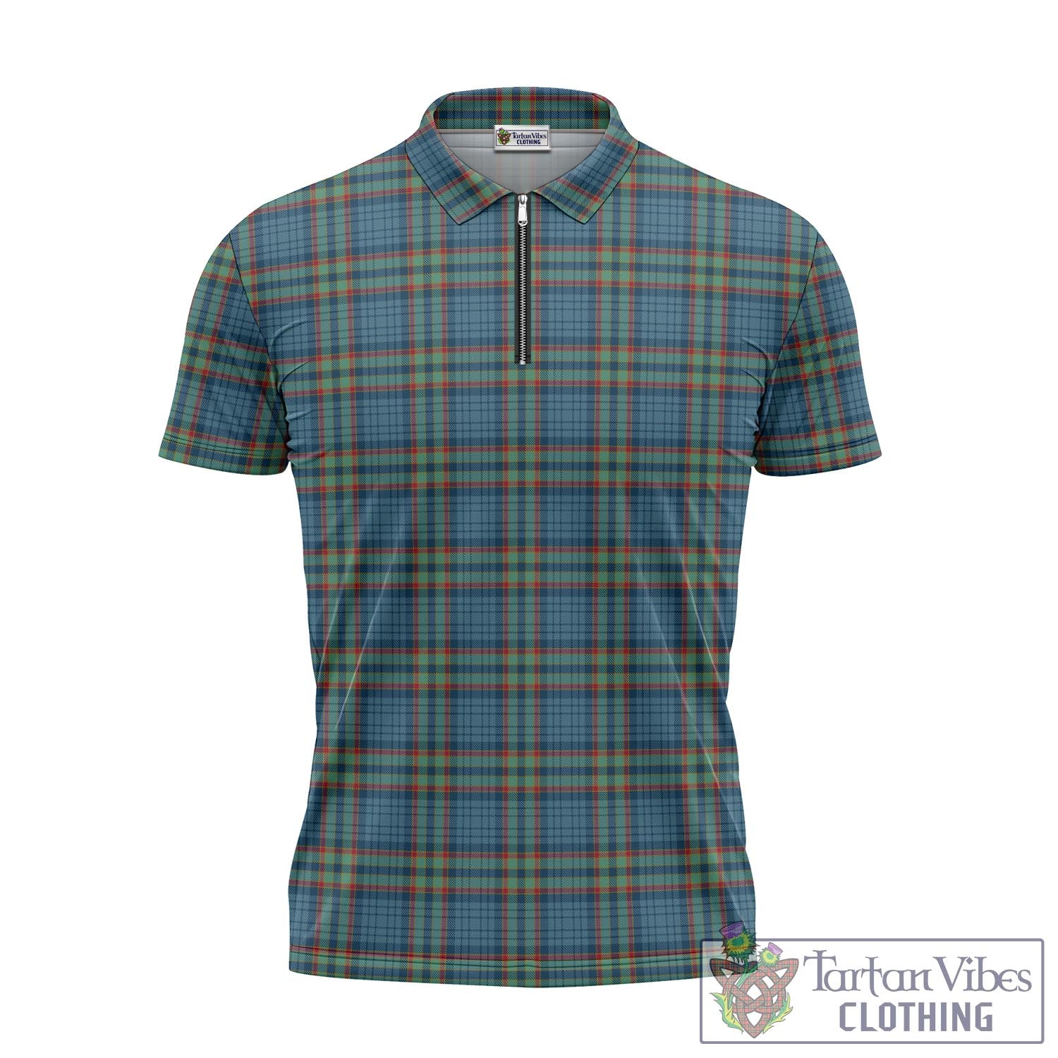 Tartan Vibes Clothing Ralston UK Tartan Zipper Polo Shirt