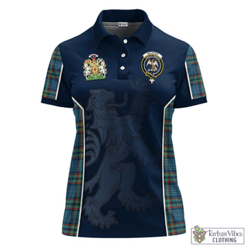 Ralston UK Tartan Women's Polo Shirt with Family Crest and Lion Rampant Vibes Sport Style