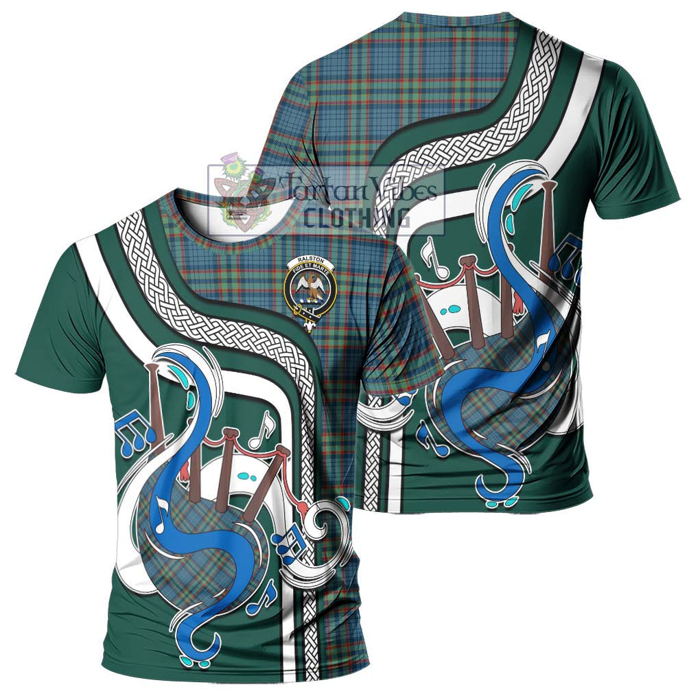 Ralston UK Tartan T-Shirt with Epic Bagpipe Style - Tartanvibesclothing Shop