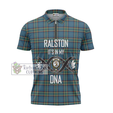 Ralston UK Tartan Zipper Polo Shirt with Family Crest DNA In Me Style