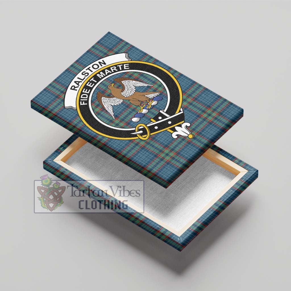 Tartan Vibes Clothing Ralston UK Tartan Canvas Print Wall Art with Family Crest