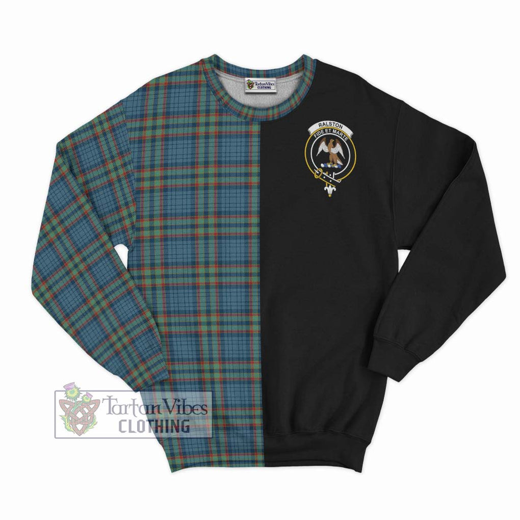 Ralston UK Tartan Sweatshirt with Family Crest and Half Of Me Style - Tartanvibesclothing Shop