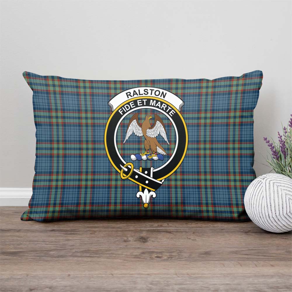 Ralston UK Tartan Pillow Cover with Family Crest Rectangle Pillow Cover - Tartanvibesclothing