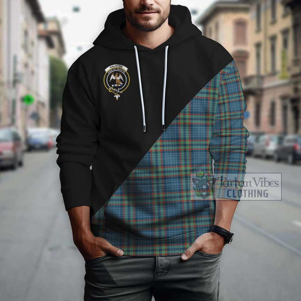 Ralston UK Tartan Hoodie with Family Crest and Military Logo Style - Tartanvibesclothing Shop