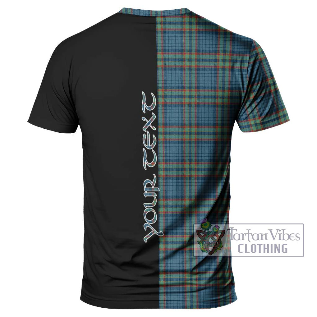 Ralston UK Tartan T-Shirt with Family Crest and Half Of Me Style - Tartanvibesclothing Shop