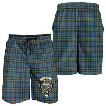 Ralston UK Tartan Mens Shorts with Family Crest