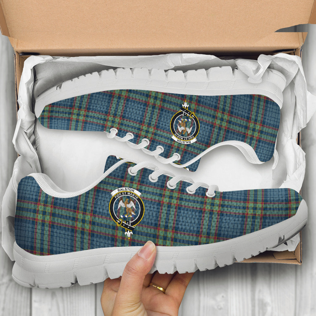 Ralston UK Tartan Sneakers with Family Crest - Tartan Vibes Clothing