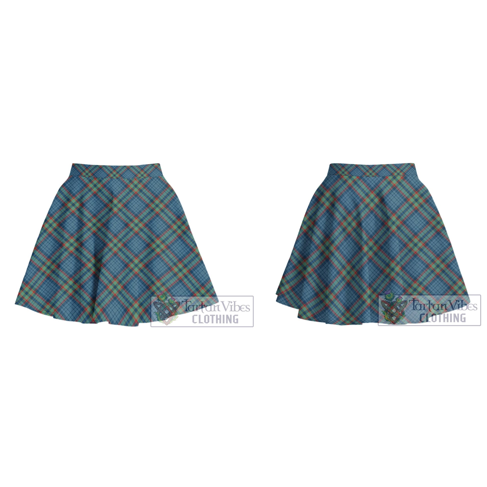 Tartan Vibes Clothing Ralston UK Tartan Women's Plated Mini Skirt