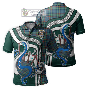 Ralston UK Tartan Polo Shirt with Epic Bagpipe Style