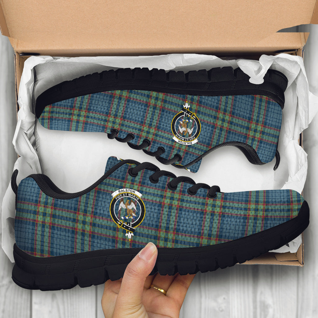 Ralston UK Tartan Sneakers with Family Crest - Tartan Vibes Clothing