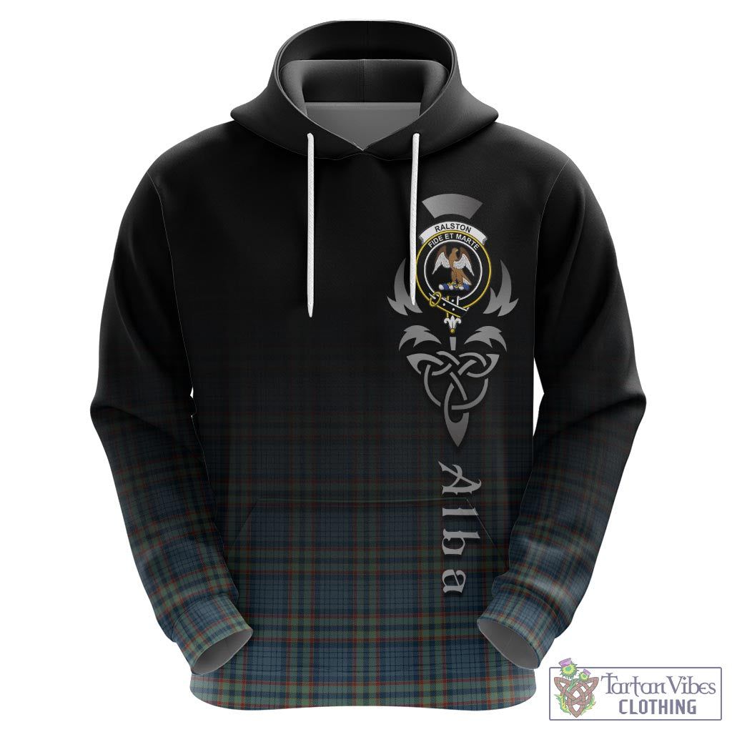 Tartan Vibes Clothing Ralston UK Tartan Hoodie Featuring Alba Gu Brath Family Crest Celtic Inspired