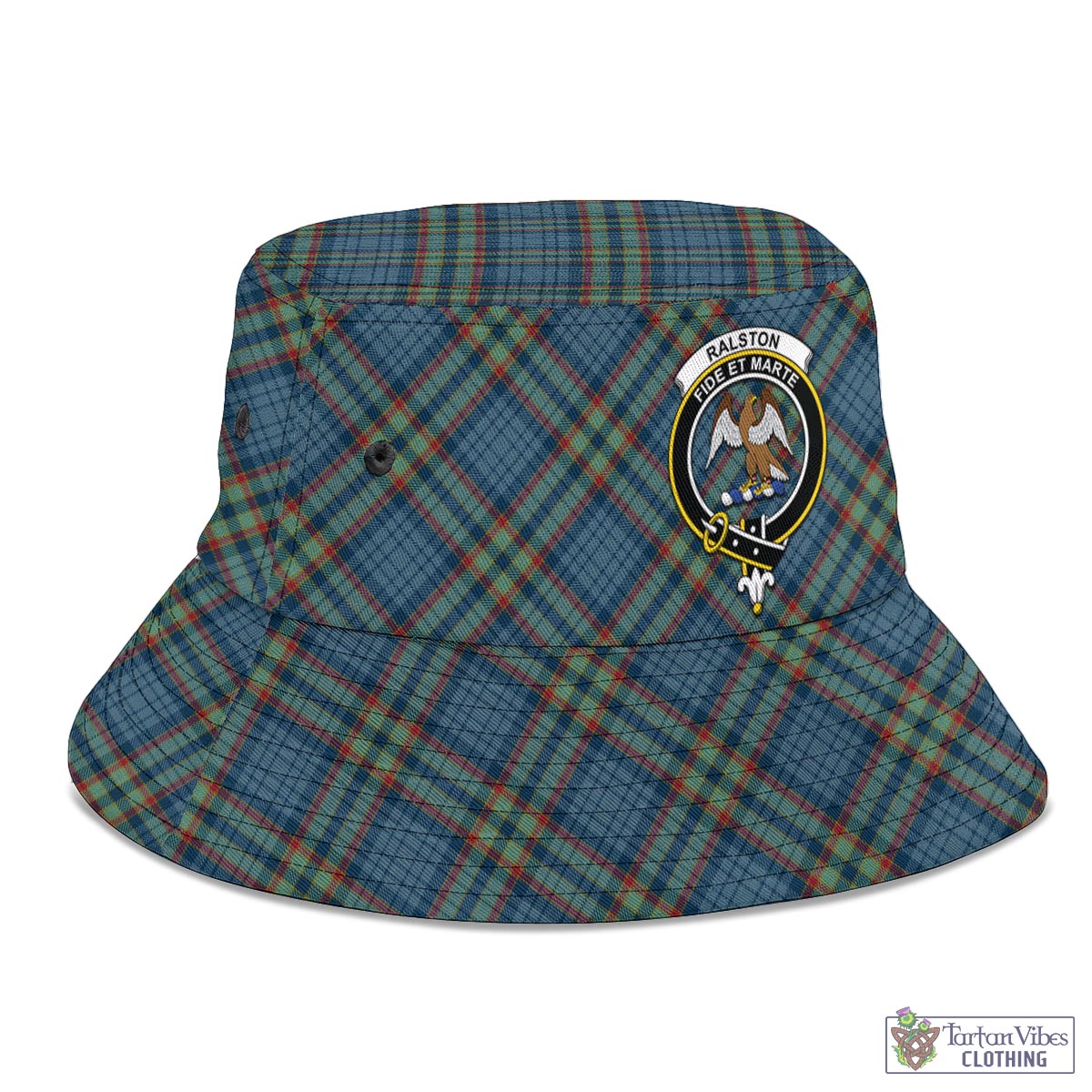 Tartan Vibes Clothing Ralston UK Tartan Bucket Hat with Family Crest