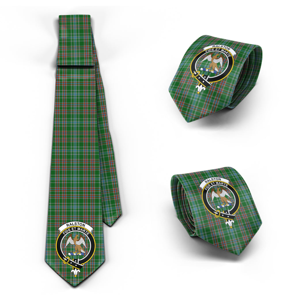 Ralston USA Tartan Classic Necktie with Family Crest Necktie One Size - Tartan Vibes Clothing