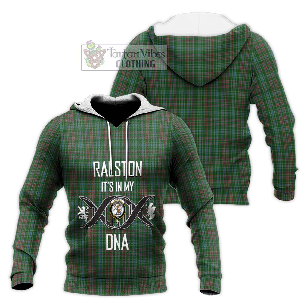 Ralston USA Tartan Knitted Hoodie with Family Crest DNA In Me Style Unisex Knitted Pullover Hoodie - Tartanvibesclothing Shop