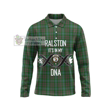 Ralston USA Tartan Long Sleeve Polo Shirt with Family Crest DNA In Me Style