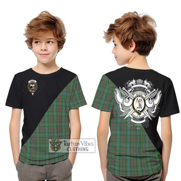 Ralston USA Tartan Kid T-Shirt with Family Crest and Military Logo Style