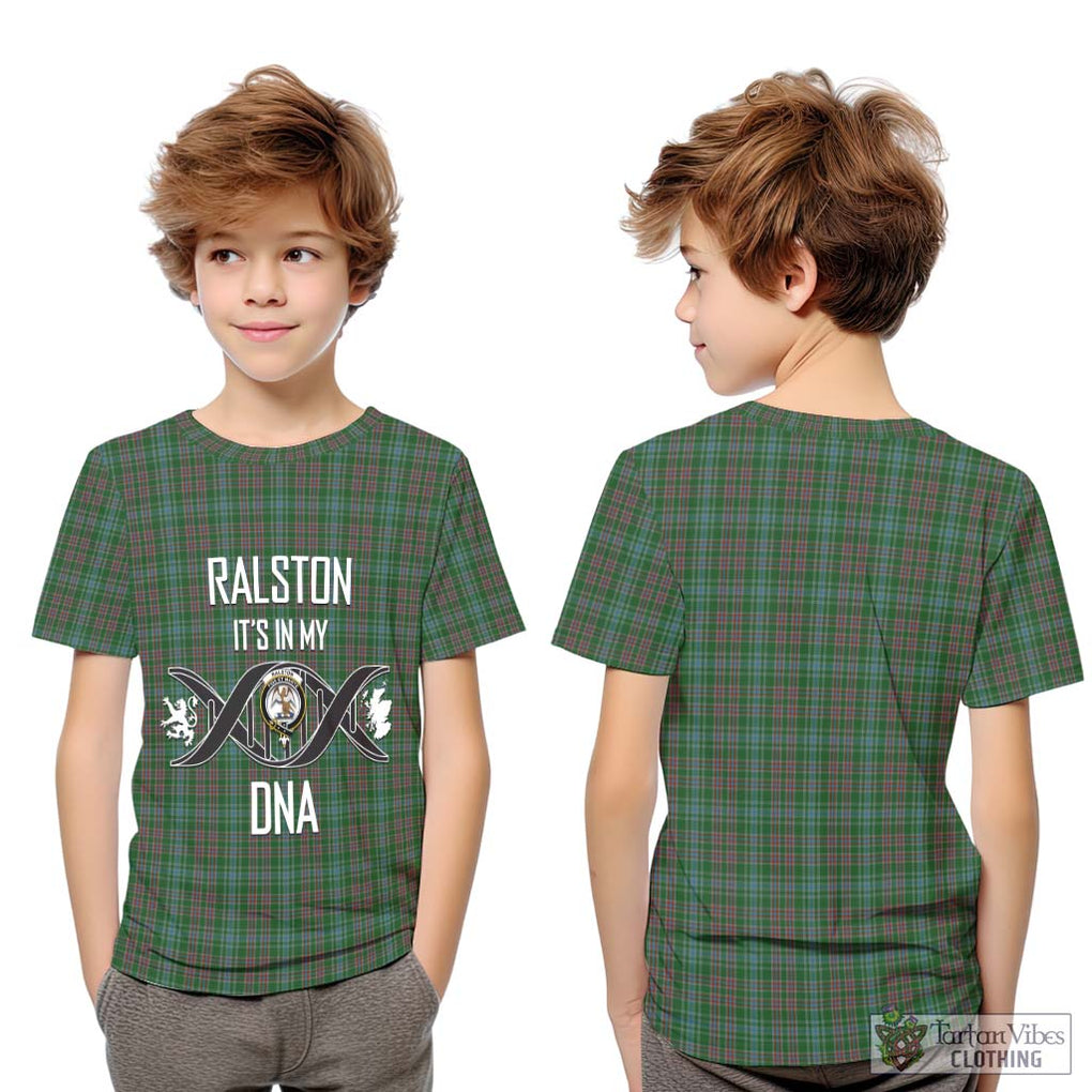 Ralston USA Tartan Kid T-Shirt with Family Crest DNA In Me Style Youth XL Size14 - Tartanvibesclothing Shop