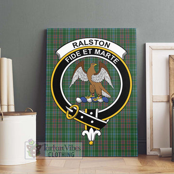 Ralston USA Tartan Canvas Print Wall Art with Family Crest