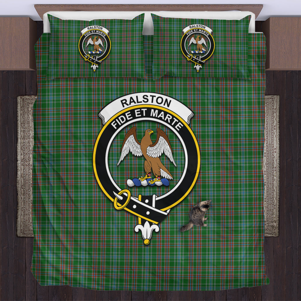 Ralston USA Tartan Bedding Set with Family Crest US Bedding Set - Tartan Vibes Clothing