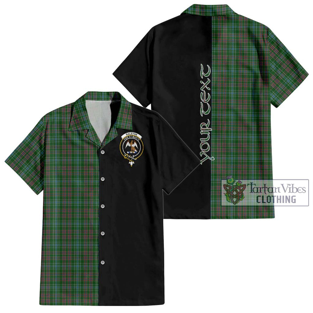 Ralston USA Tartan Short Sleeve Button Shirt with Family Crest and Half Of Me Style Kid - Tartanvibesclothing Shop