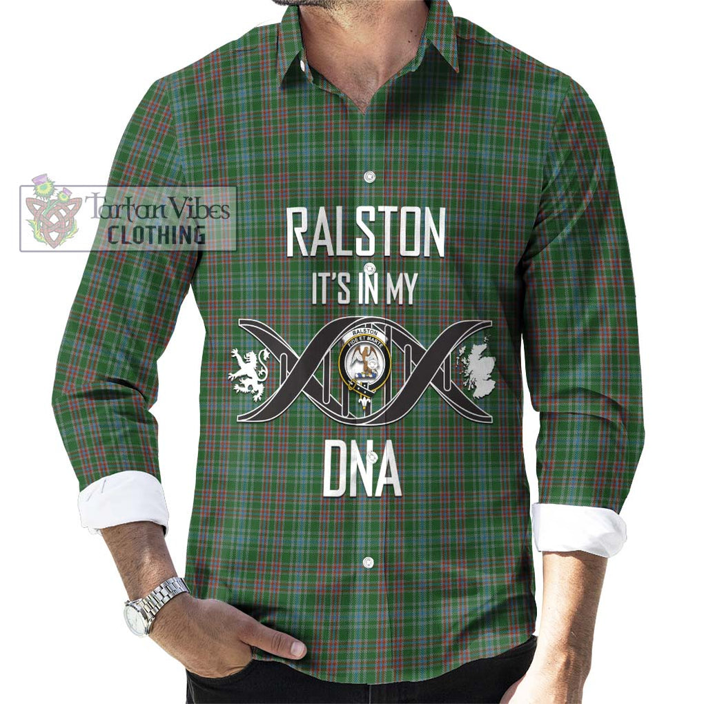 Ralston USA Tartan Long Sleeve Button Shirt with Family Crest DNA In Me Style Men's Shirt S - Tartanvibesclothing Shop