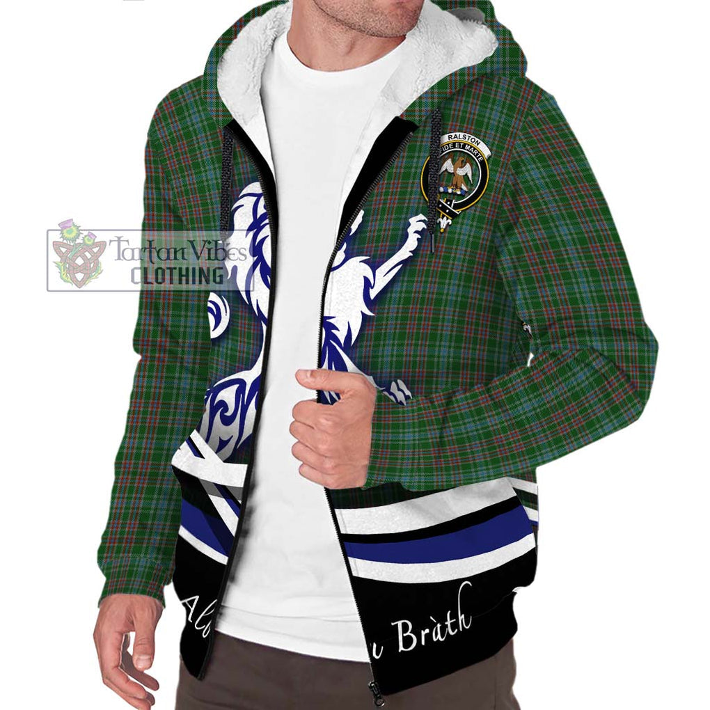 Ralston USA Tartan Sherpa Hoodie with Alba Gu Brath Regal Lion Emblem Unisex S - Tartanvibesclothing Shop