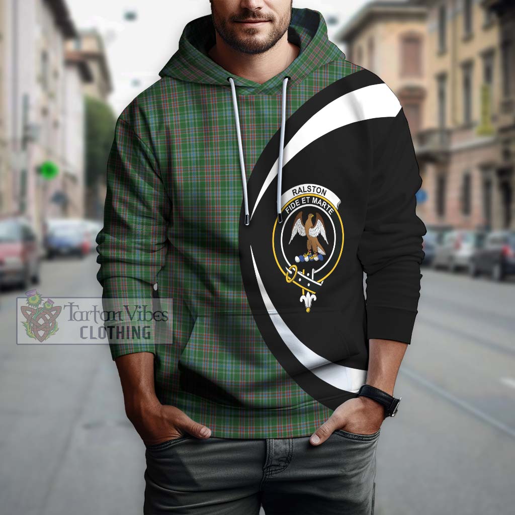 Ralston USA Tartan Hoodie with Family Crest Circle Style Zip Hoodie - Tartan Vibes Clothing