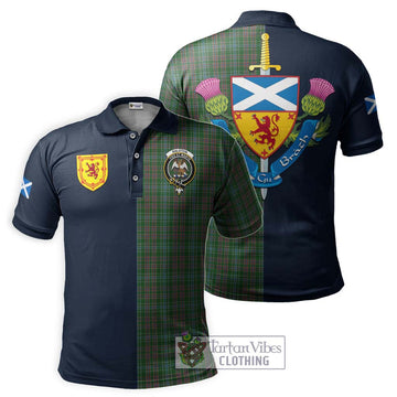 Ralston USA Tartan Polo Shirt Alba with Scottish Lion Royal Arm Half Style