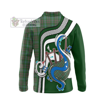 Ralston USA Tartan Long Sleeve Polo Shirt with Epic Bagpipe Style