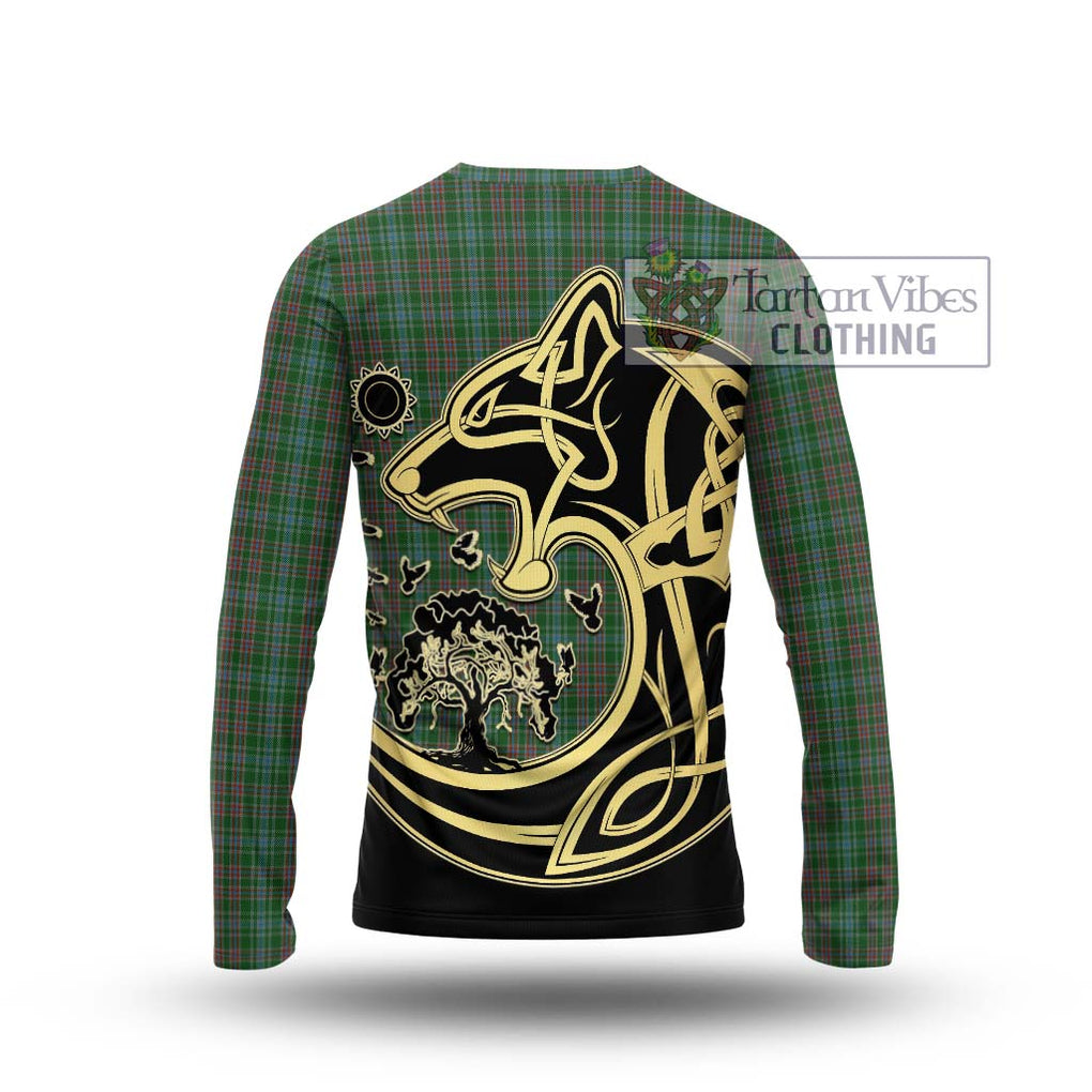 Ralston USA Tartan Long Sleeve T-Shirt with Family Crest Celtic Wolf Style - Tartan Vibes Clothing