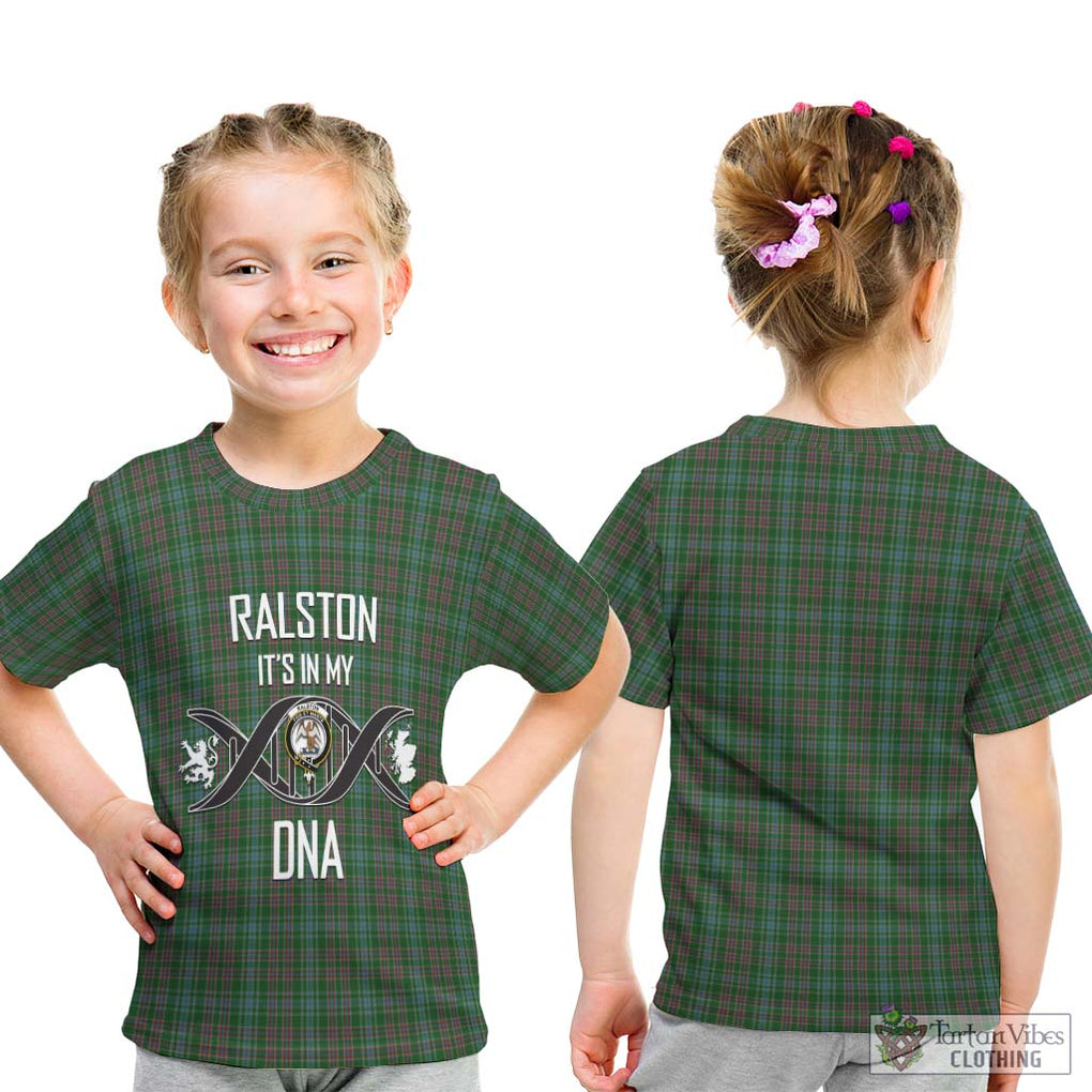 Ralston USA Tartan Kid T-Shirt with Family Crest DNA In Me Style - Tartanvibesclothing Shop