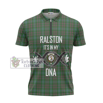 Ralston USA Tartan Zipper Polo Shirt with Family Crest DNA In Me Style